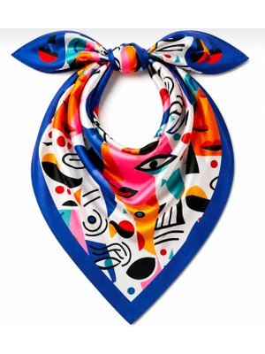 Mavi Masal Picasso Desen Fular