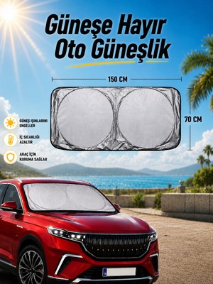 Ufak Tefek Şeyler Proton Gen 2 Persona Face Lıft 1.6 Medıum Lıne Ovaraca Uygun Araç Ön Cam Güneşliği Katlanabilir   Oto Güneşlik