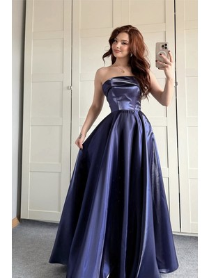 Satenia Store Diana Abiye Elbise Saten Yeni Moda Özel Dikim