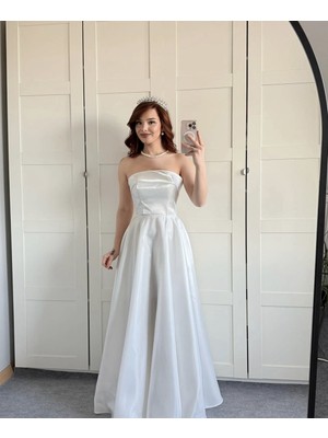 Satenia Store Diana Abiye Elbise Saten Yeni Moda Özel Dikim
