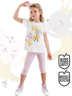 Denokids Balerin Hayvanlar Kız Çocuk T-Shirt Tayt Takım