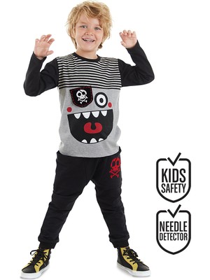 Denokids Çizgili Korsan Erkek Çocuk T-Shirt Pantolon Takım