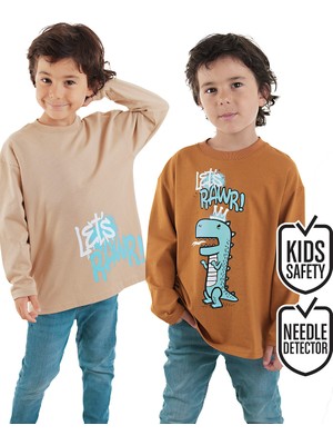 Let's Rawr Erkek Çocuk 2'li Paket T-Shirt