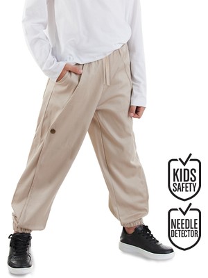 Erkek Çocuk Bej Gabardin Pantolon