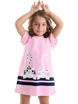 Denokids Çizgili Dostlar Kız Çocuk Elbise