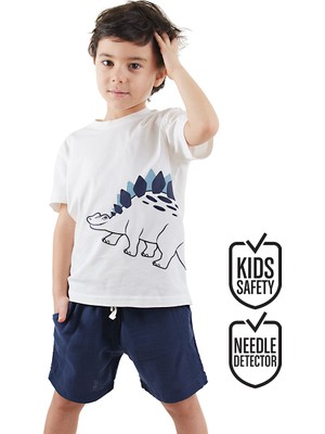 Denokids Dinozor Erkek Çocuk T-Shirt Müslin Şort Takım
