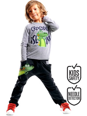 Denokids Timsah Adası Erkek Çocuk T-shirt Pantolon Takım