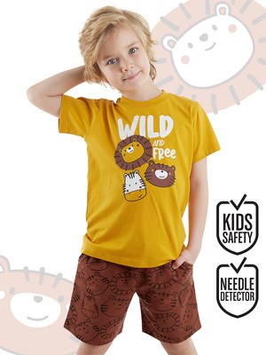 Denokids Wild Erkek Çocuk T-Shirt Şort Takım