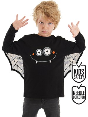 Denokids Halloween Cadılar Bayramı Erkek Çocuk Kostüm Siyah T-Shirt
