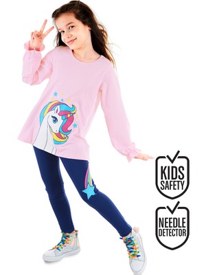Denokids Rainbow Star Kız Çocuk Tunik Tayt Takım