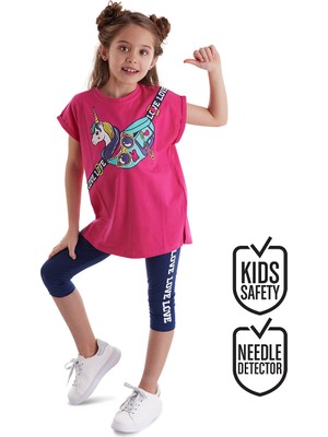 MSHB&G Unicorn Çantalı Kız Çocuk T-shirt Takım