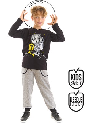 Denokids Astronot Köpek Erkek Çocuk T-Shirt Pantolon Takım