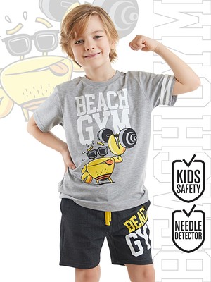 Denokids Beach Gym Erkek Çocuk T-shirt Şort Takım