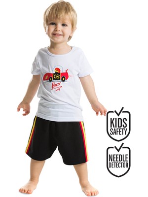 Denokids Baby Racer 03 Erkek Bebek T-shirt Şort Takım