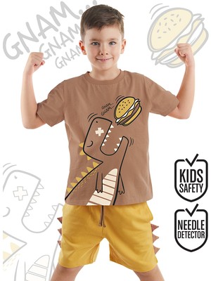 Denokids Oyuncu Dino Erkek Çocuk T-Shirt Şort Takım