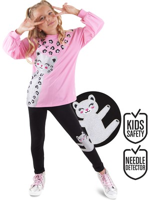 Denokids Leo Kız Çocuk Tayt T-Shirt Takım