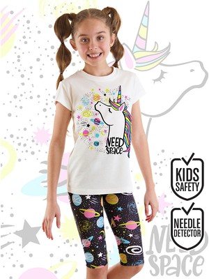 MSHB&G Uzayda Unicorn Kız Çocuk T-Shirt Tayt Takım