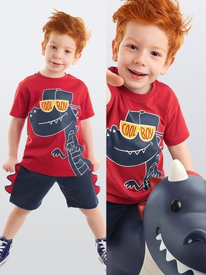 Denokids Cool Dino Erkek Çocuk Şort Takım
