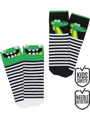 Denokids Kankalar Erkek Çocuk Soket Çorap 2'li Takım