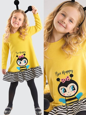 Denokids Arı Sarı Kız Çocuk Elbise
