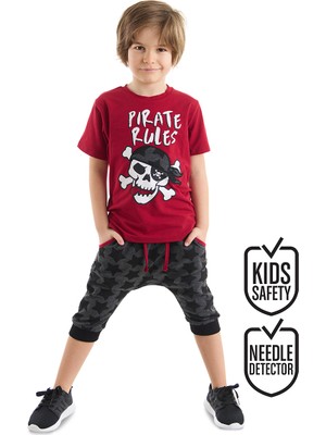 Mshb&G Korsan Kuralı Erkek Çocuk T-shirt Kapri Şort Takım
