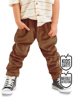 Denokids Fitilli Kadife Hardal Erkek Çocuk Pantolon