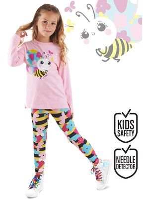 Denokids Minik Arı Kız Çocuk Tunik Tayt Takım