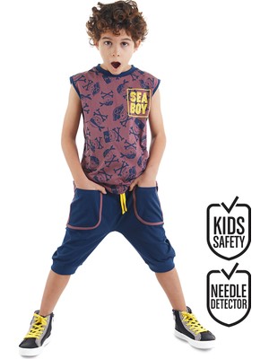 MSHB&G Sea T-shirt Erkek Çocuk T-shirt Kapri Şort Takım