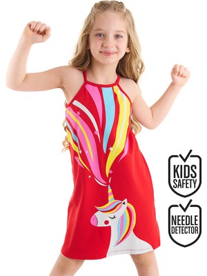 Denokids Unicorn Love Kız Çocuk Elbise