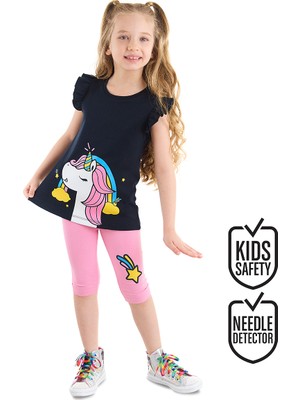 Denokids Unicorn Gücü Kız Çocuk T-shirt Tayt Takım