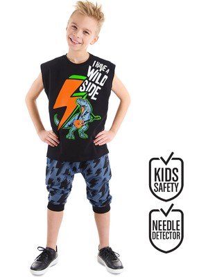 MSHB&G Şimşek Dino Erkek Çocuk T-shirt Kapri Şort Takım
