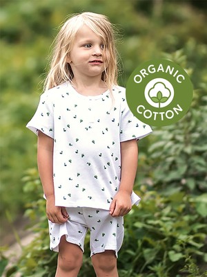 Antebies Organik Beyaz Minik Ördek Erkek Çocuk Pijama Takım