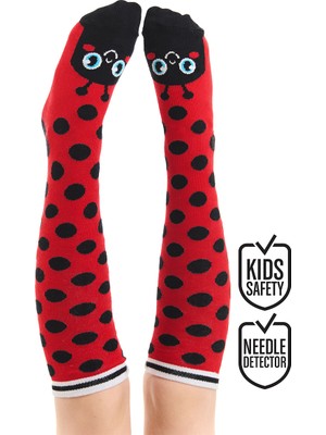 Denokids Uğurböceği Kız Çocuk Dizüstü Çorap