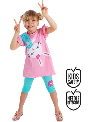 Denokids Sürpriz Tavşan Kız Çocuk Tunik Tayt Takım
