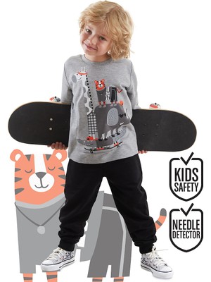 Denokids Animals Team erkek Çocuk T-Shirt Pantolon Takım