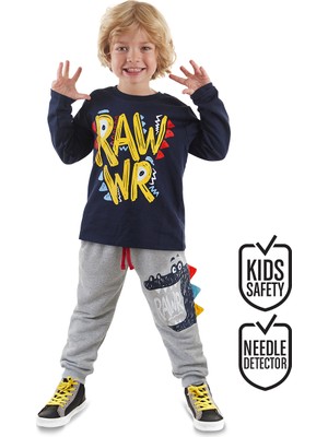 Denokids Rawr Erkek Çocuk T-Shirt Pantolon Takım