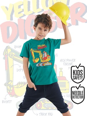 MSHB&G Yellow Digger Erkek Çocuk T-shirt Kapri Şort Takım