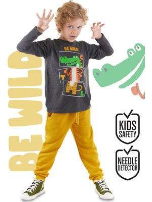Denokids Be Wild Erkek Çocuk T-Shirt Pantolon Takım