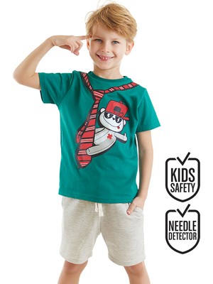 Denokids Kravat Koala Erkek Çocuk T-shirt Şort Takım
