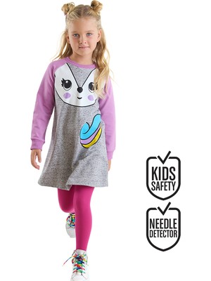 Denokids Unicorn Fox Kız Çocuk Elbise