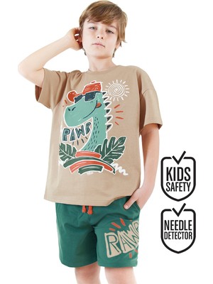 Summer Dino Erkek Çocuk T-Shirt Şort Takım