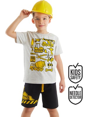 MSHB&G Inşaat Araçları Erkek Çocuk T-Shirt Şort Takım