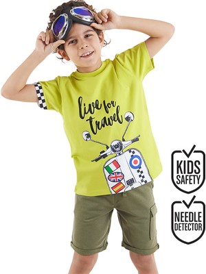 MSHB&G Motosiklet Turu Erkek Çocuk T-Shirt Şort Takım