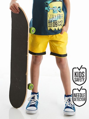 Denokids MSHB&G Sarı Erkek Çocuk Gabardin Şort