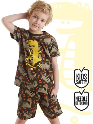 Denokids Kaykay Dino Erkek Çocuk T-Shirt Şort Takım
