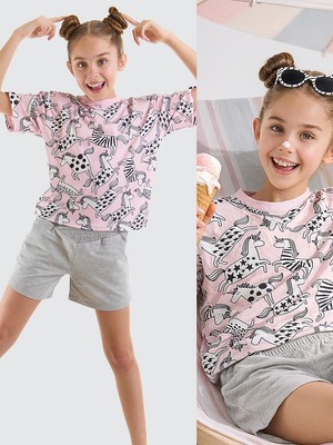 MSHB&G Unicorn Gang Kız Çocuk T-Shirt Şort Takım