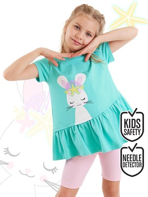 Denokids Deniz Tavşanı Kız Çocuk T-Shirt Tayt Takım