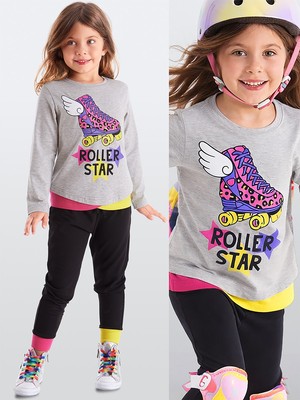 MSHB&G Roller Star Kız Çocuk T-shirt Pantolon Takım