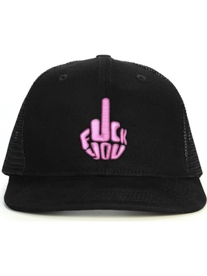 PataCute Pembe Middle Finger Snapback Şapka