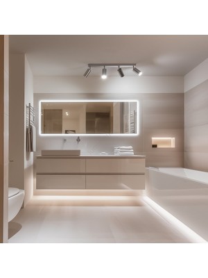 Riolight Rıolight Modern Krom Mafsallı Hareketli Başlık 4XGU10 Duylu LED Spot Avize(Ampül Dahil)